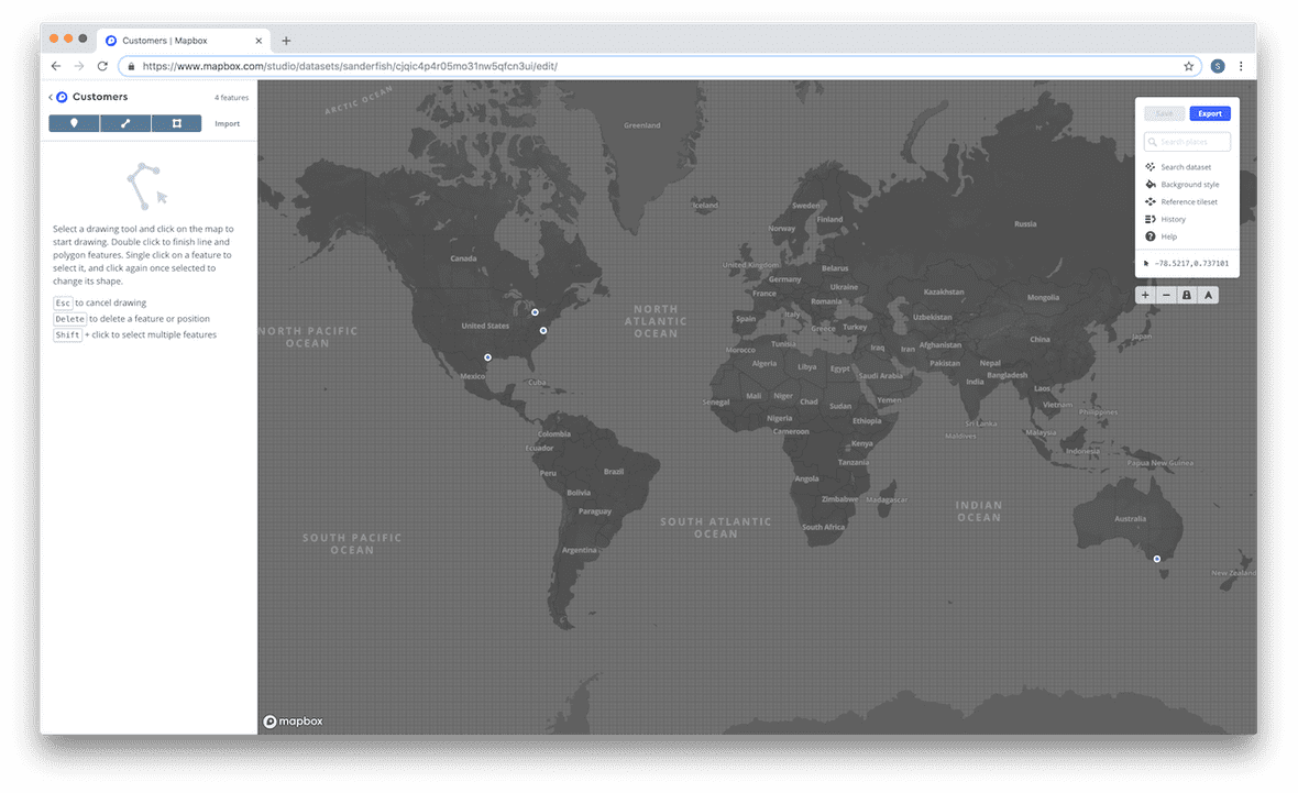 Create a map of your sales or customers with Mapbox | Sanderfish ...